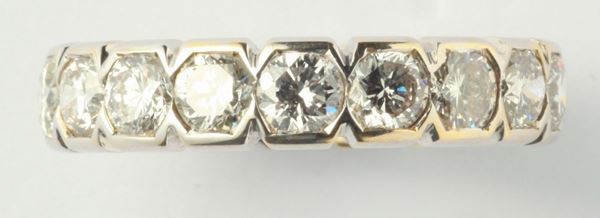A diamond and gold ring
