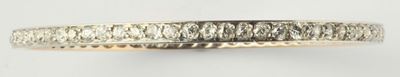 Bracciale Rigido con Diamanti di Vecchio Taglio