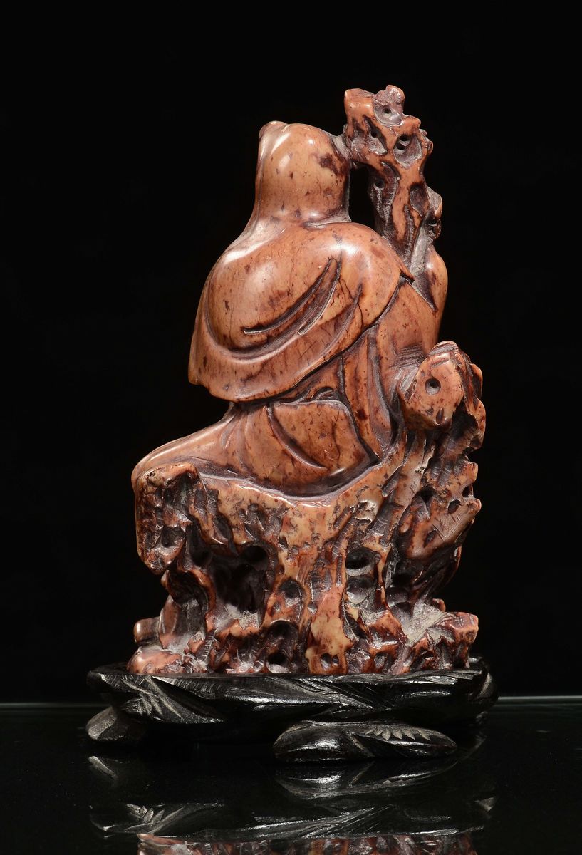 Saggio con Capretta in Saponaria, Cina, Dinastia Qing, XIX Secolo