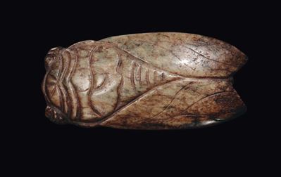 Cicala Scolpita in Giada e Russet, Cina, Dinastia Ming, XVII Secolo