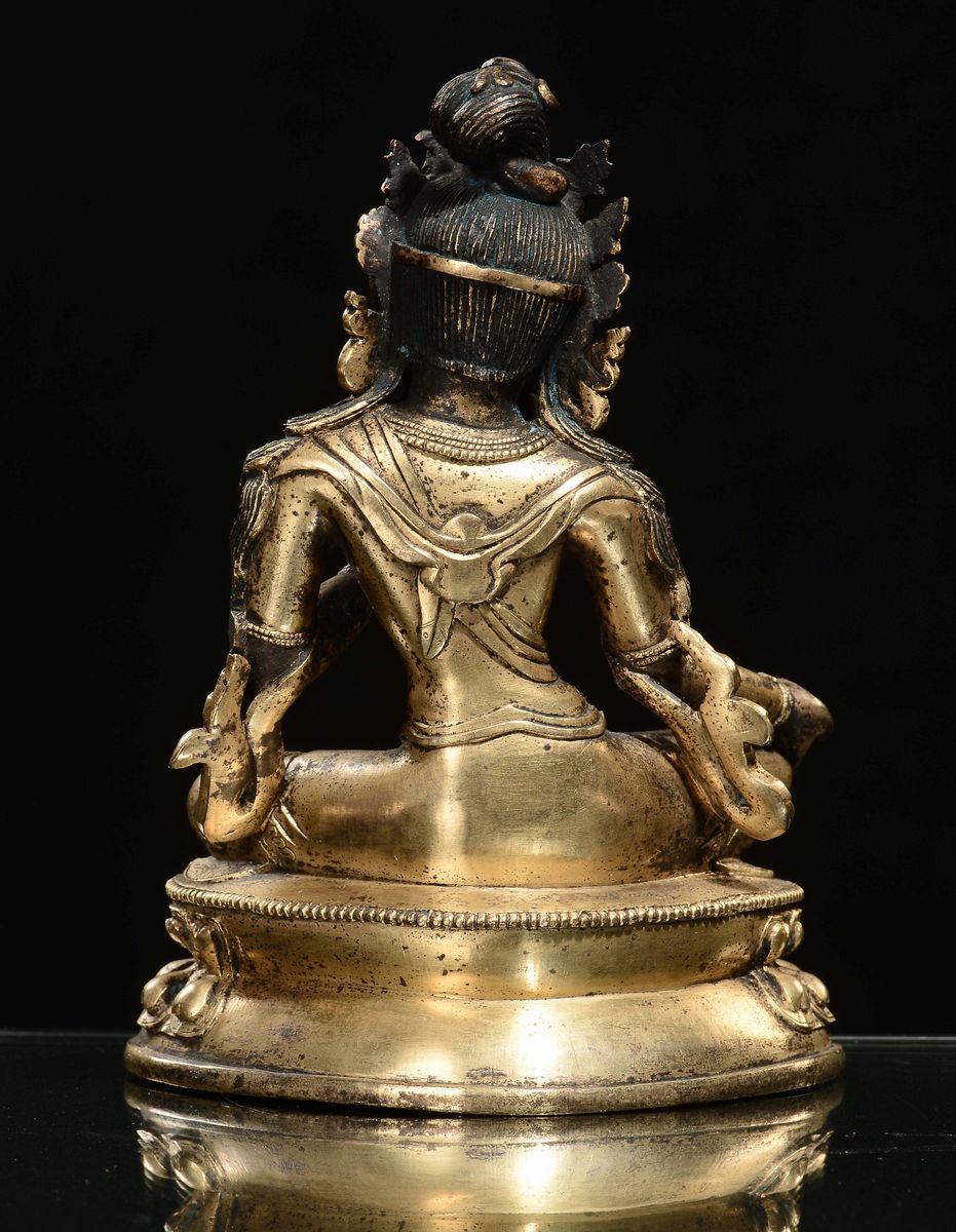 Bronzo Dorato Raffigurante Syama-tara, Cina, Dinastia Qing, Epoca Qianlong (1736-1796)