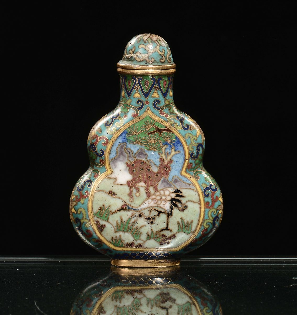 Lotto Composto da Quattro Belle Snuff Bottle in Cloisonnè, Cina, Dinastia Qing, XIX Secolo