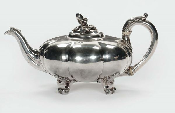 Teiera in argento, argentieri Starr & Mortimer, Inghilterra 1830