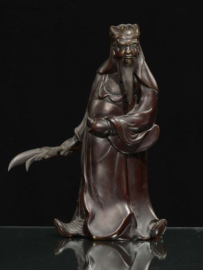 Guerriero con Spada in Bronzo, Giappone, Epoca Meiji, Fine XIX Secolo