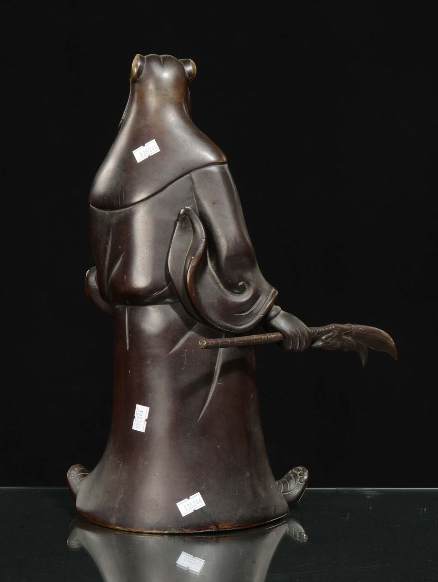 Guerriero con Spada in Bronzo, Giappone, Epoca Meiji, Fine XIX Secolo