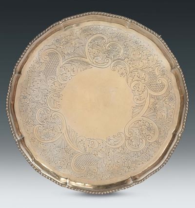 Salver in Argento Vermeille, Bolli Londra 1776