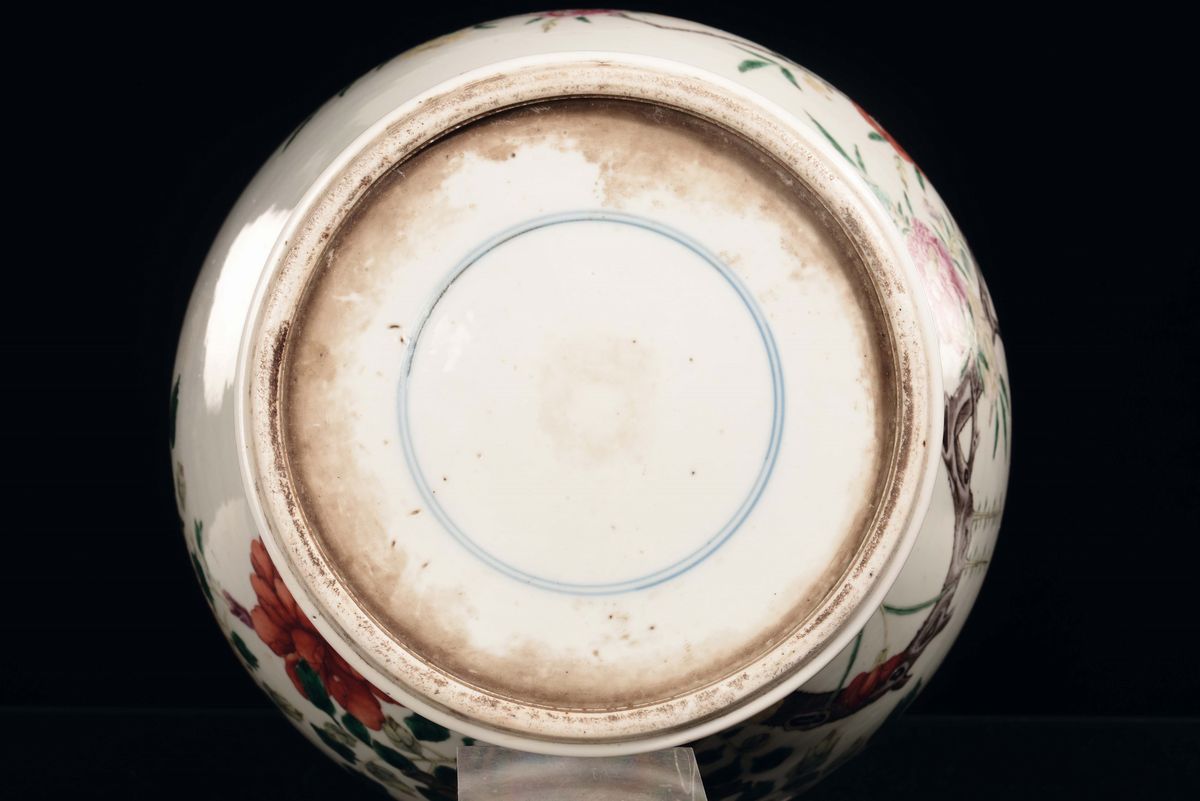 Potiche in Porcellana Famiglia Rosa con Decoro Floreale, Cina, Dinastia Qing, XIX Secolo