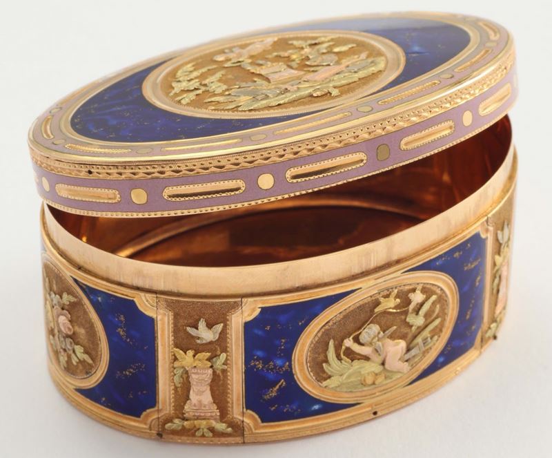 A gold and enamel snuff box  - Auction Fine Jewels - I - Cambi Casa d'Aste