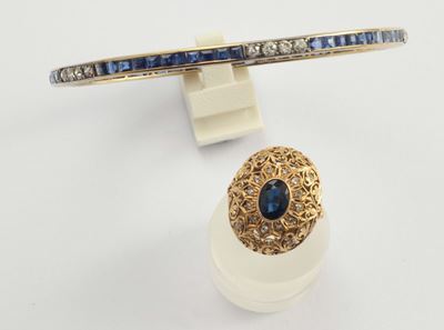 Lotto Composto da Bracciale Rigido ed un Anello