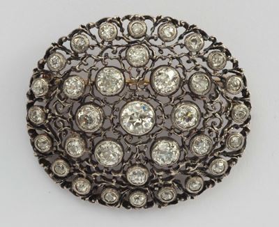 Spilla/pendente con Diamanti di Vecchio Taglio