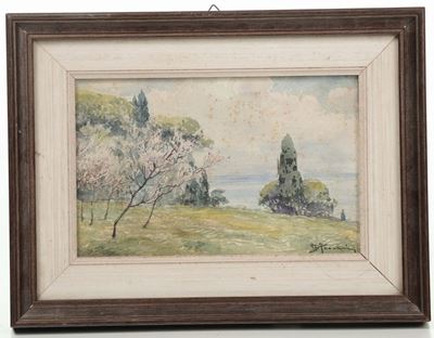 Berto Ferrari (1887-1965)paesaggio Costiero