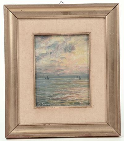 Berto Ferrari (1887-1965)effetto di Luce al Tramonto