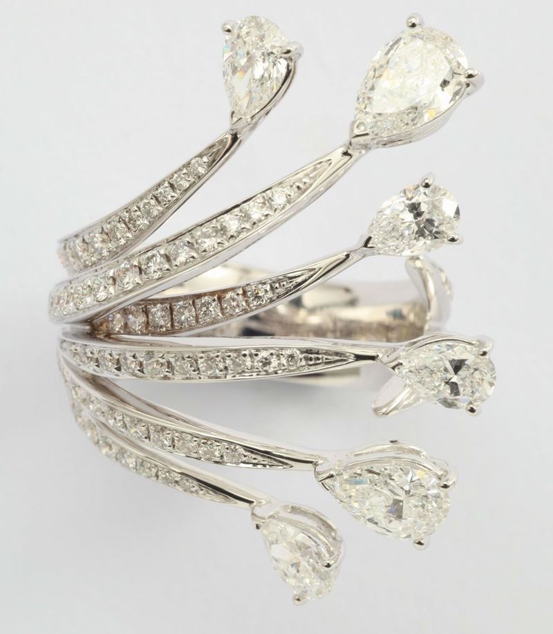 A diamond ring. By Brarda  - Auction Fine Jewels - I - Cambi Casa d'Aste