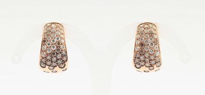 Orecchini con Diamanti Bianchi e Brown