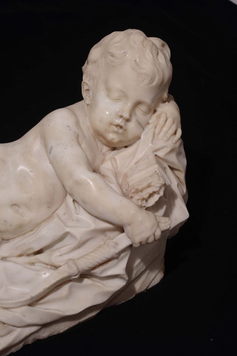 Scultore Barocco Romano Prossimo a François Duquesnoy (1597-1643)cupido Dormiente