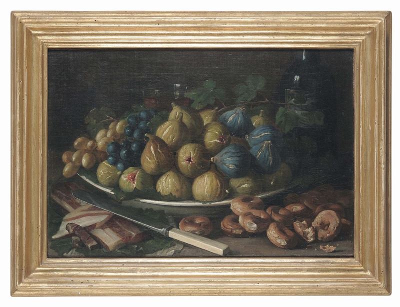 Luis Melendez (Napoli 1716 - Madrid 1780), ambito di Natura Morta con fichi  - Asta Fine Art Selection - II - Cambi Casa d'Aste