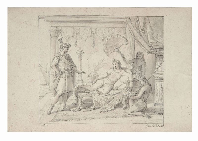 Francesco Podesti (1800-1895) Figura femminile distesa  - Asta Antiquariato e Dipinti Antichi - I - Cambi Casa d'Aste