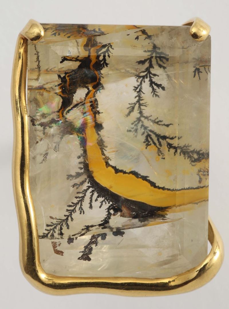 A moss agate and gold ring. By Pao Veneziani  - Auction Fine Jewels - I - Cambi Casa d'Aste