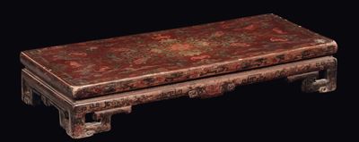 Tavolino da Tè in Legno Huangali Laccato, Cina, XVIII Secolo