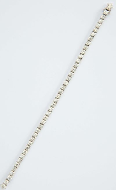 Braccialetto Tipo Tennis con 48 Diamanti per Ct 9,88 Circa