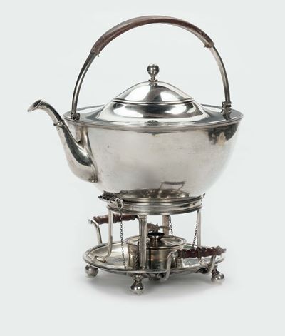 Samovar in Argento, Bolli di Daniel & John Wellby, Londra 1910
