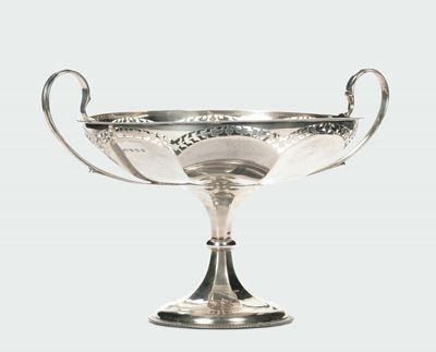Coppa Biansata in Argento, Argentiere James Woods & Sons, Birmingham 1919