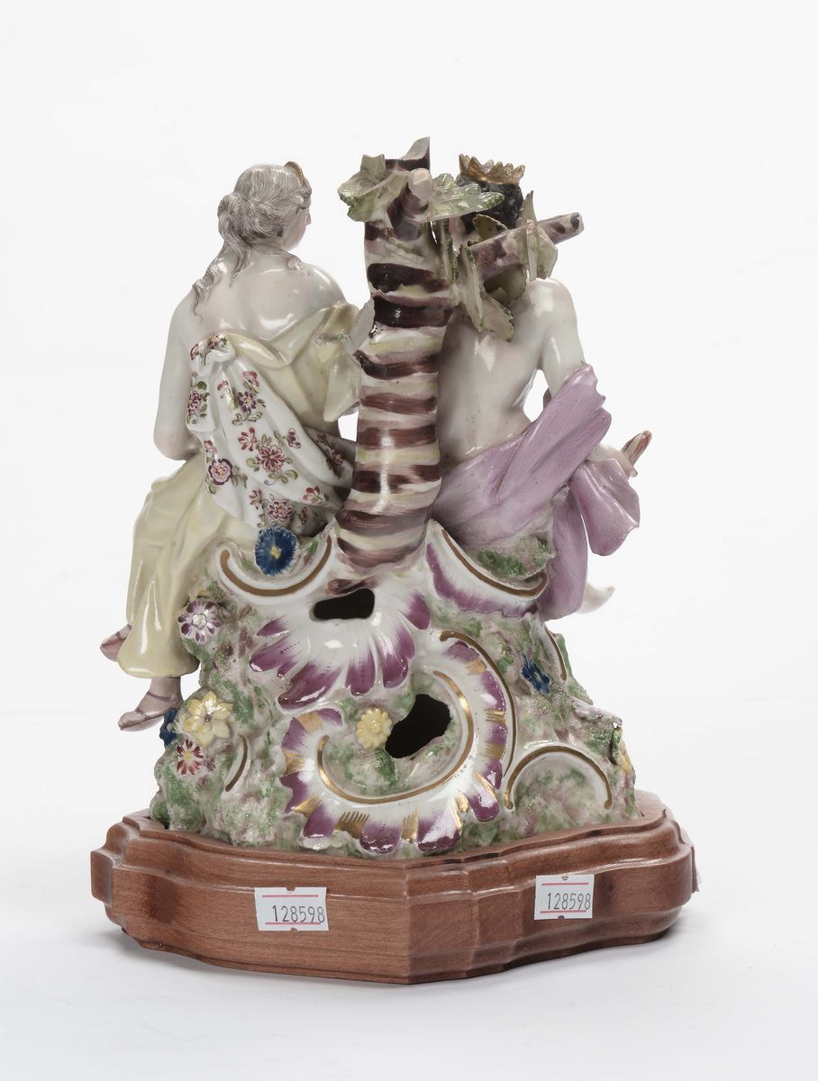 Gruppo di Figure in Porcellana Dipinta, Meissen XVIII Secolo