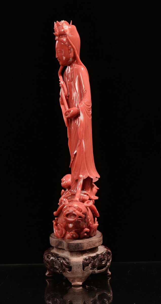 Guanyin con Bambino su Tartaruga, Cina, Dinastia Qing, Fine XIX Secolo