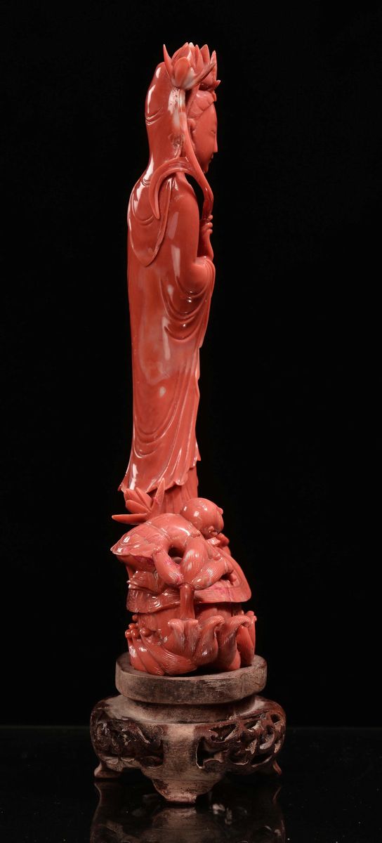 Guanyin con Bambino su Tartaruga, Cina, Dinastia Qing, Fine XIX Secolo