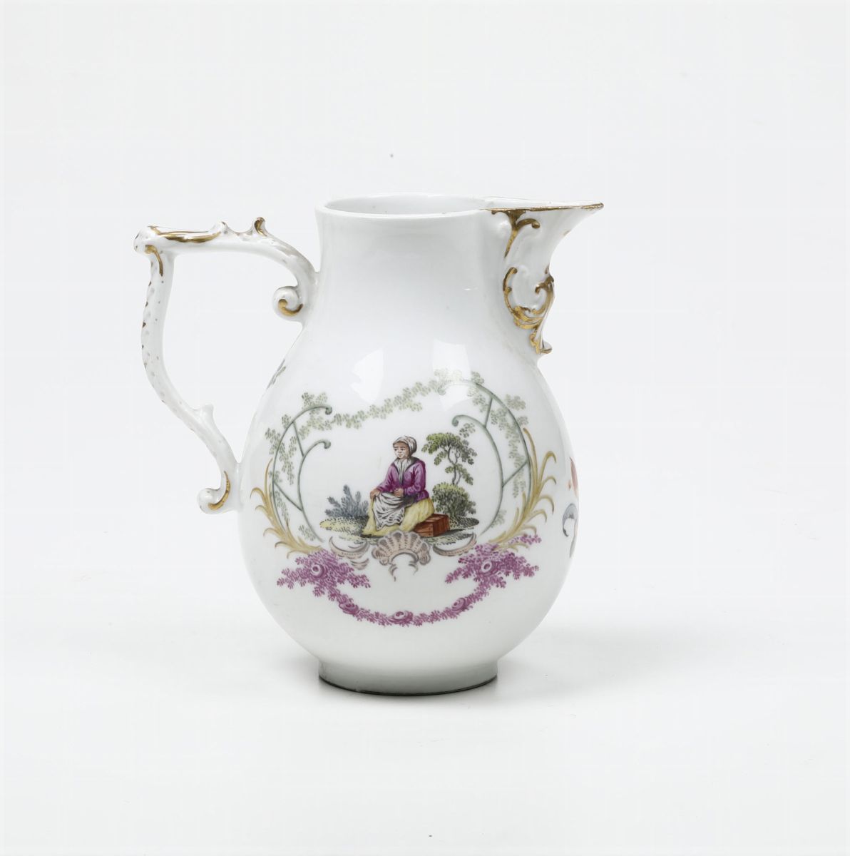 Caffettiera in Porcellana Policroma, Meissen XIX Secolo