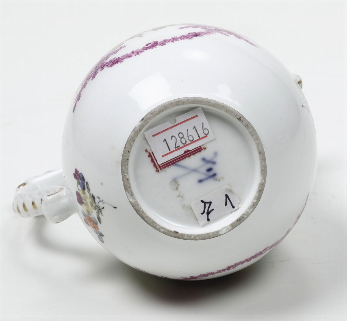 Caffettiera in Porcellana Policroma, Meissen XIX Secolo
