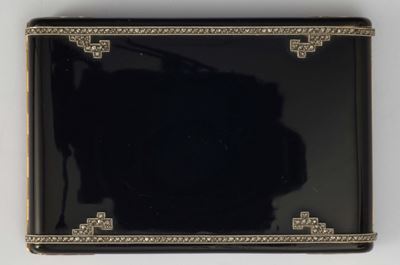 Janesich 8461, Trousse in Oro con Smalto Nero e Diamanti