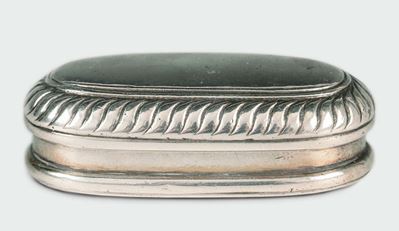 Scatola Portanei Ovale in Argento, Bolli di Venezia, XVIII Secolo