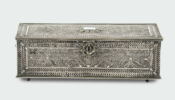 Scatola in filigrana d'argento, Persia XIX secolo