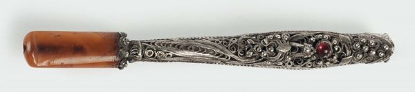 Bocchino in filigrana d'argento, Estremo oriente XIX secolo