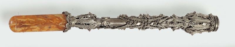 Bocchino in filigrana d'argento, Estremo oriente XIX secolo  - Asta Argenti e una Collezione di Filigrane - II - Cambi Casa d'Aste