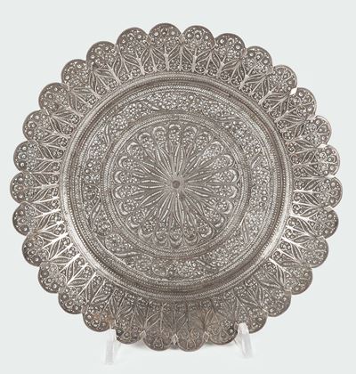 Piatto in Filigrana, Medio Oriente (persia) XIX Secolo