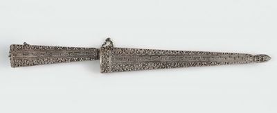 Coltello con Fodero in Filigrana D'argento, Area Caucasica XX Secolo