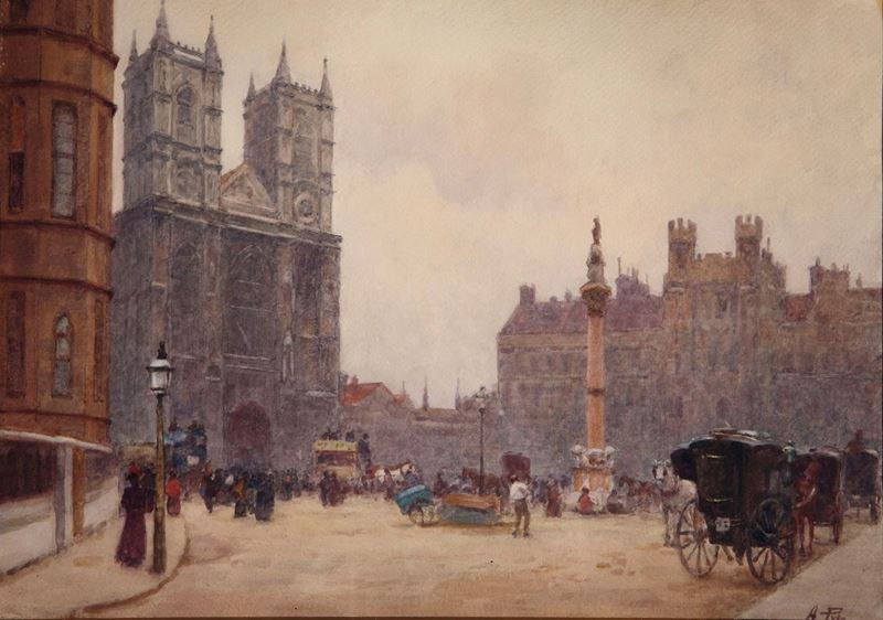 Alberto Pisa (1864-1930) Londra  - Asta Dipinti del XIX e XX secolo - Cambi Casa d'Aste