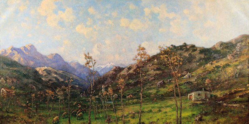 Lorenzo Gignous (1862-1958) Macugnaga  - Auction 19th and 20th Century Paintings - Cambi Casa d'Aste