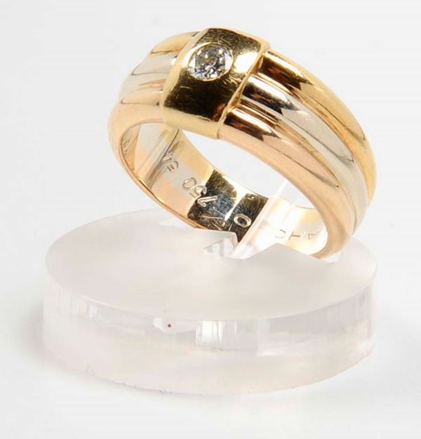 Cartier, anello firmato con diamante