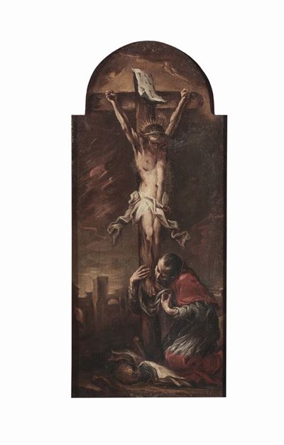 Alessandro Magnasco (genova 1667-1749)cristo in Croce