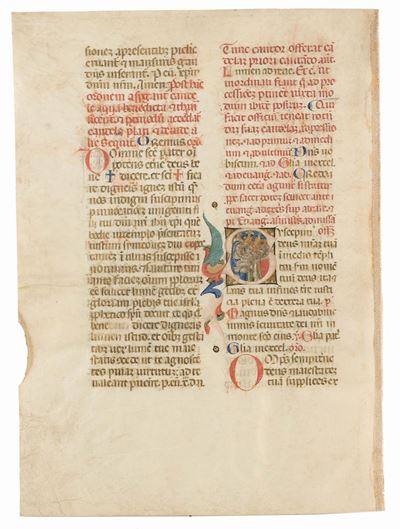 Anonimo del XV Secolofoglio Miniato
