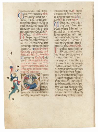 Anonimo del XV Secolofoglio Miniato