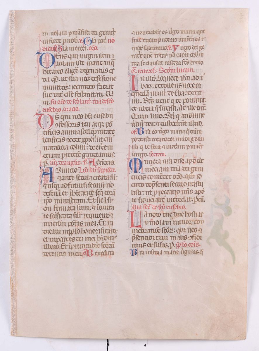 Anonimo del XV Secolofoglio Miniato