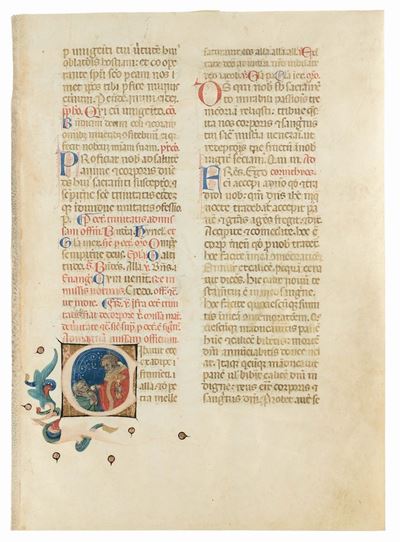 Anonimo del XV Secolofoglio Miniato