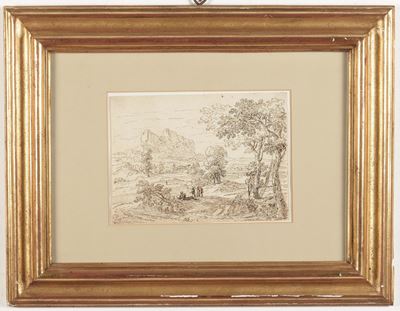 Carlo Antonio Tavella (milano 1668 - Genova 1738)paesaggio Montano