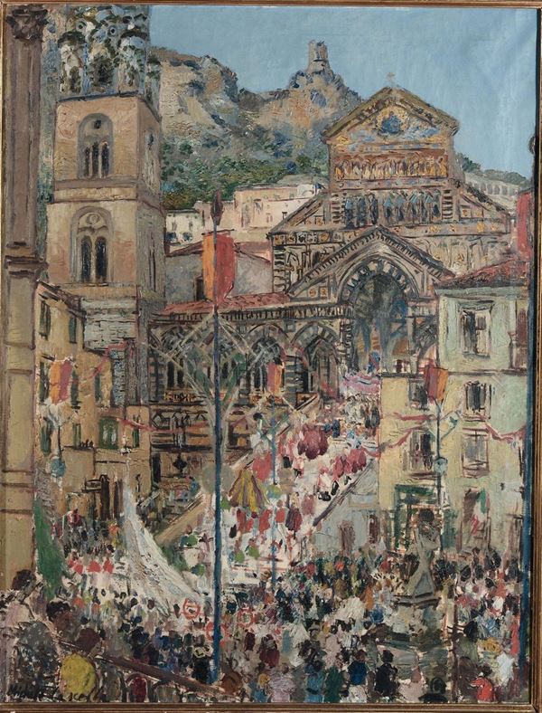 Michele Cascella (1892-1989) Amalfi, festa di Sant’Andrea, 1936