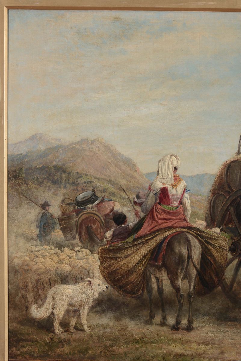 Charles Henry Poingdestre (1825-1905)contadini con Carretto