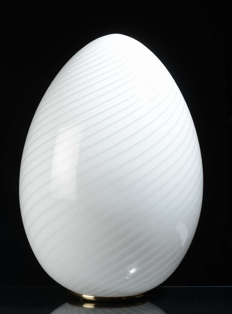 Lampada da tavolo in vetro di murano  - Asta Asta a Tempo 6-2014 - Cambi Casa d'Aste